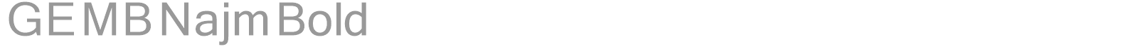 GE MB Najm Bold font preview